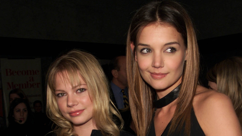 Katie Holmes and Michelle Williams posing