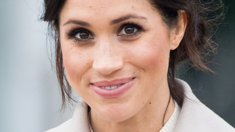 Meghan Markle smiling at camera in October 2020