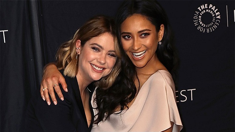 Ashley Benson and Shay Mitchell hugging