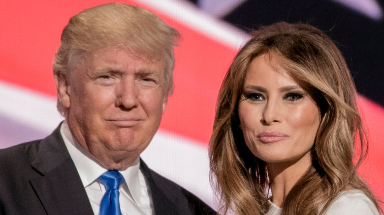 Donald and Melania Trump posing