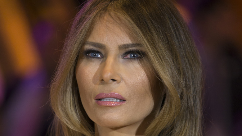 melania trump with mouth open