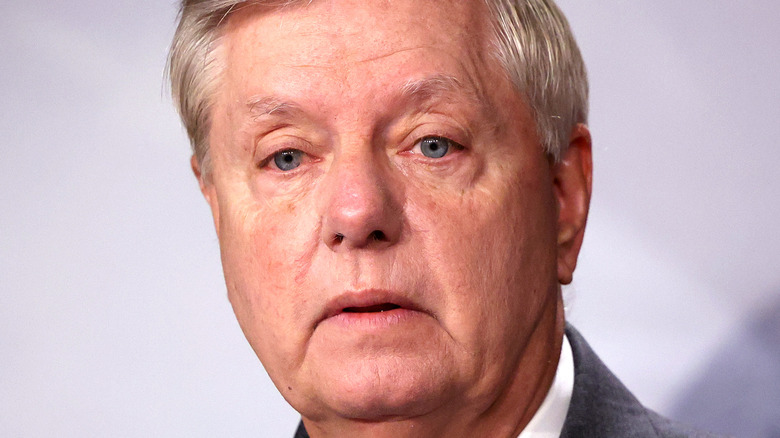 Lindsey Graham at a press conference