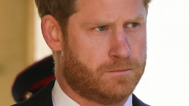 Prince Harry at Prince Philip's funeral