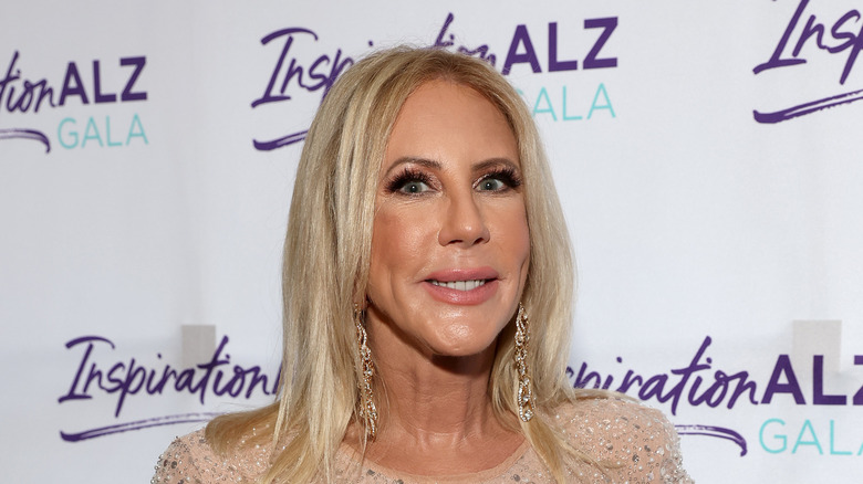 Vicki Gunvalson sparkly beige top