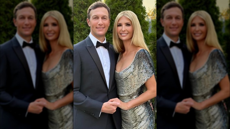 Jared Kushner and Ivanka Trump posing together ahead of a charity event.