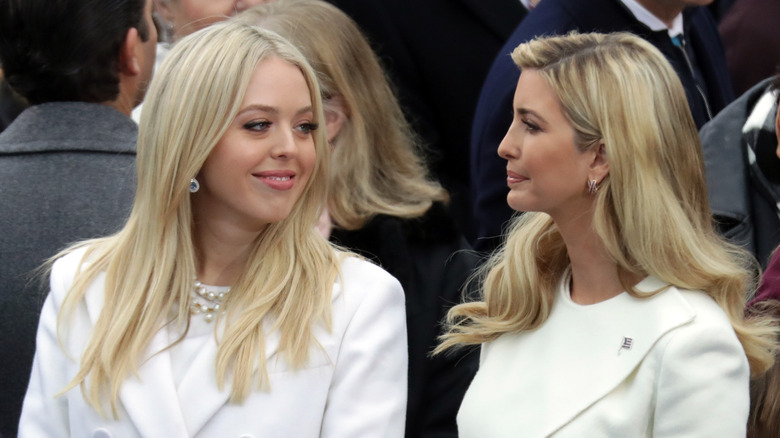 Tiffany Trump looking at Ivanka Trump