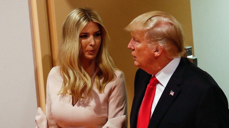 Ivanka Trump speaking to Donald Trump