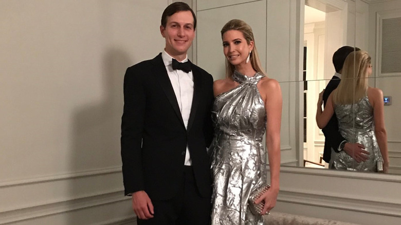 Ivanka Trump poses with Jared Kushner