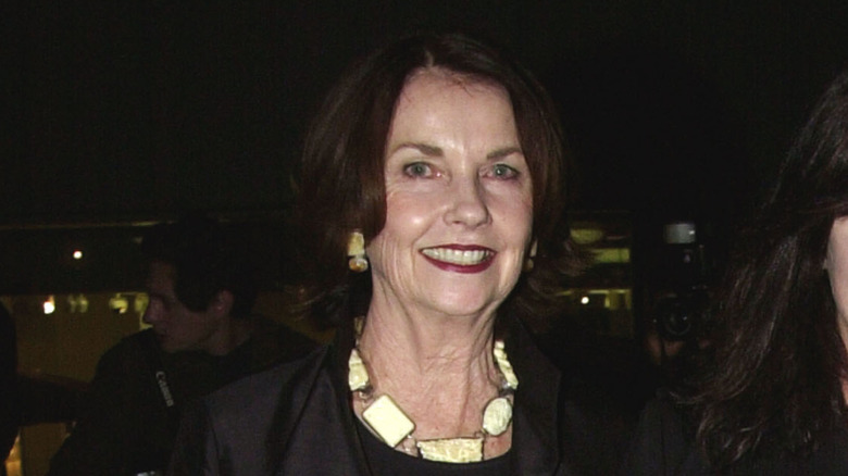 Sandra Knight posing for cameras