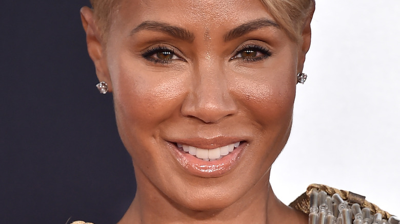 Jada Pinkett Smith with blonde bangs