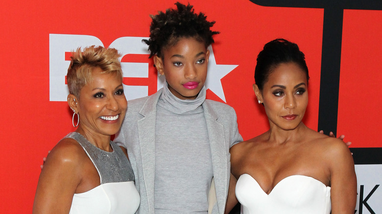 Adrienne Banfield-Norris, Willow, and Jada Pinkett Smith red carpet 