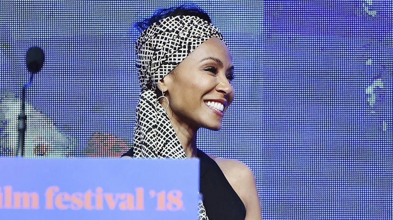 Jada Pinkett Smith smiles