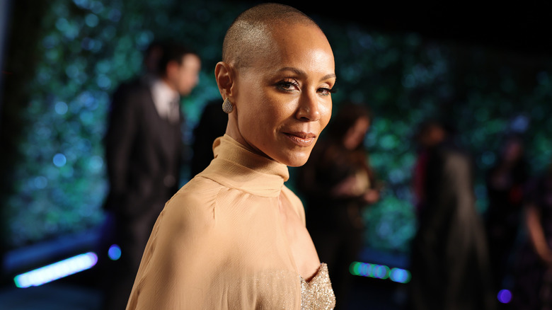 Jada Pinkett Smith lightly smiling
