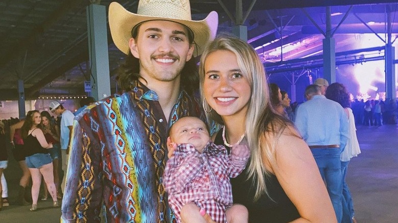 Jaden Hamilton posing with family