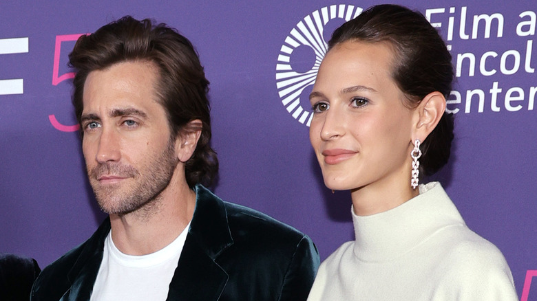 Jake Gyllenhaal and Jeanne Cadieu posing in September 2021