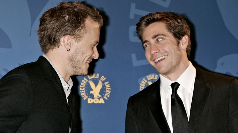 Heath Ledger and Jake Gyllenhaal smile 