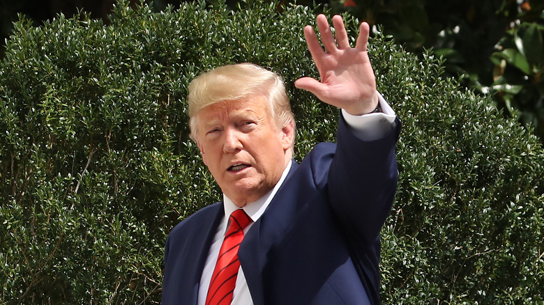 Donald Trump waving