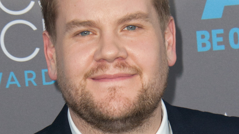 James Corden smiling at premiere