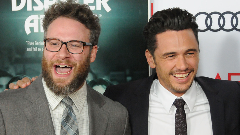 Seth Rogen and James Franco smiling