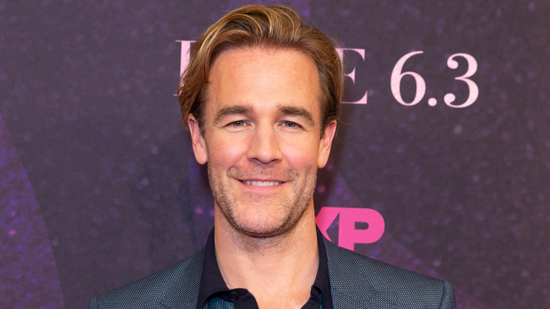 James Van Der Beek posing for cameras