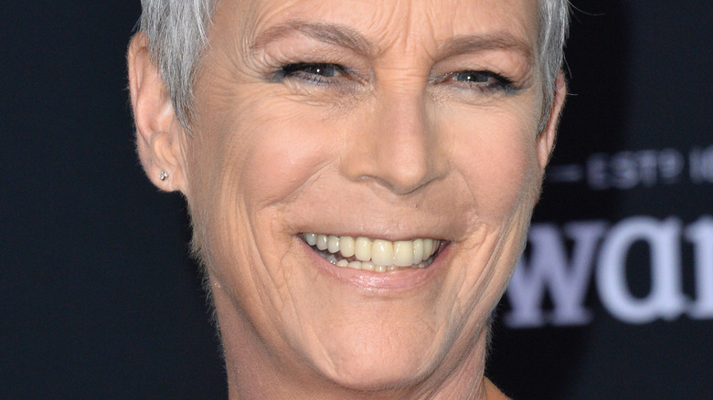 Jamie Lee Curtis grinning