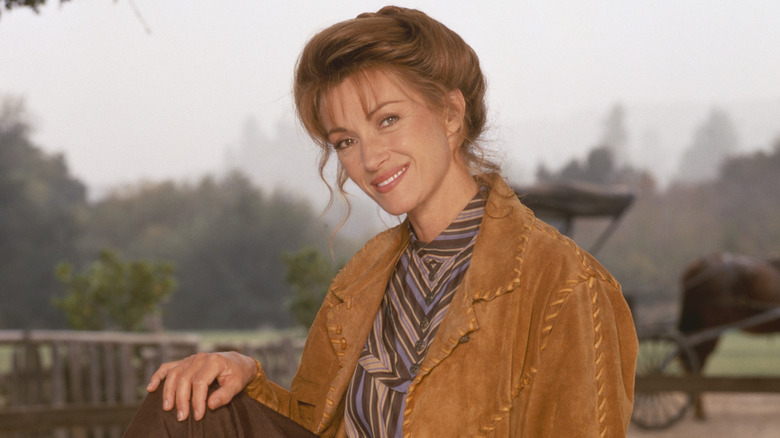 Jane Seymour on the set of "Dr. Quinn, Medicine Woman."
