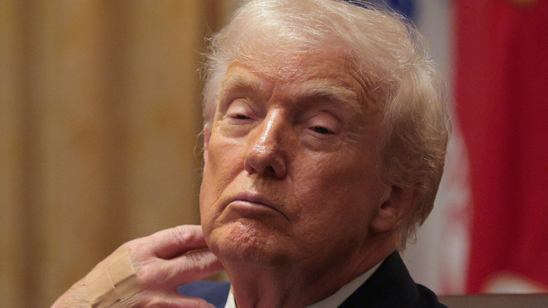 Donald Trump at a cabinet meeting