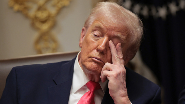 Donald Trump at a Cabinet meeting