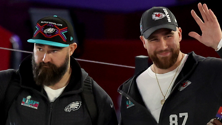 Jason and Travis Kelce smiling