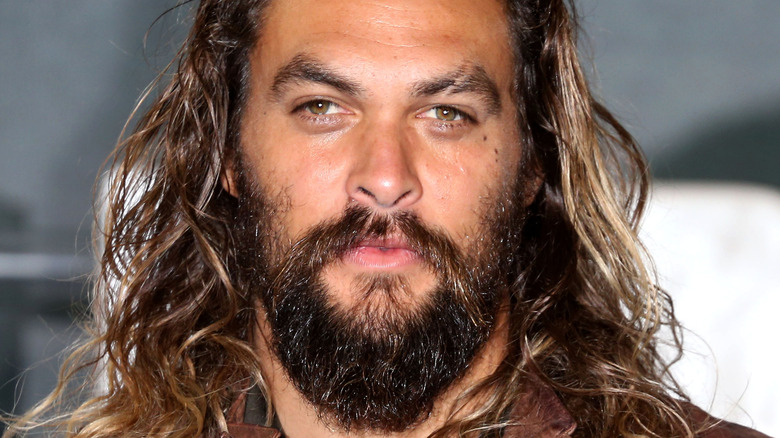 Jason Momoa attends the "Justice League" photocall in 2017