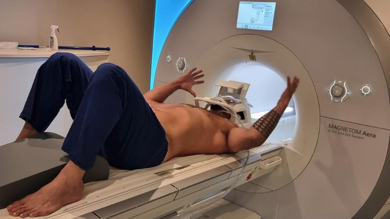 Jason Momoa getting an MRI