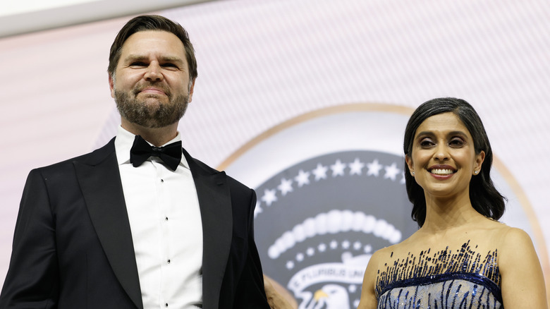 Vice President JD Vance and his wife Usha Vance attending the Commander-in-Chief Ball