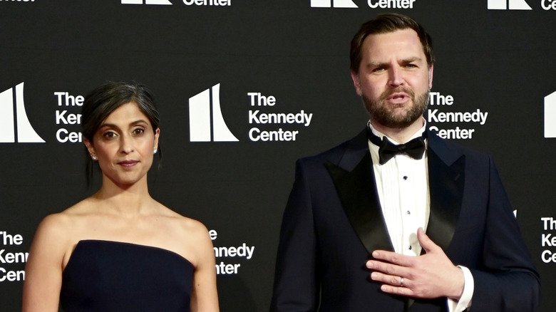 Usha Vance and JD Vance at Les Miserables