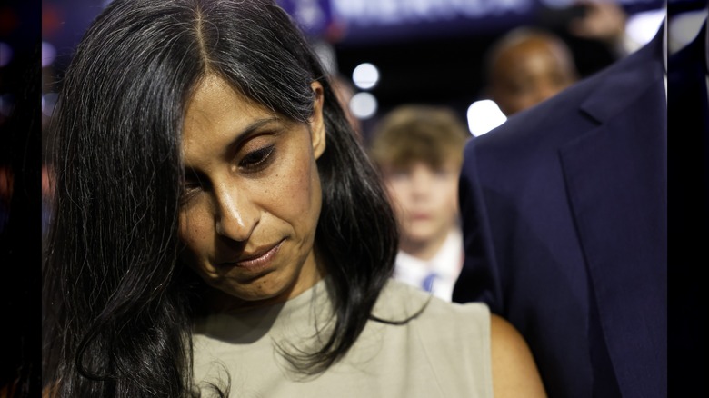 Usha Vance looking upset at the RNC