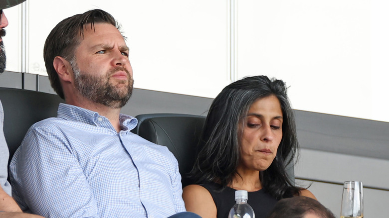 JD Vance and Usha Vance at a soccer match