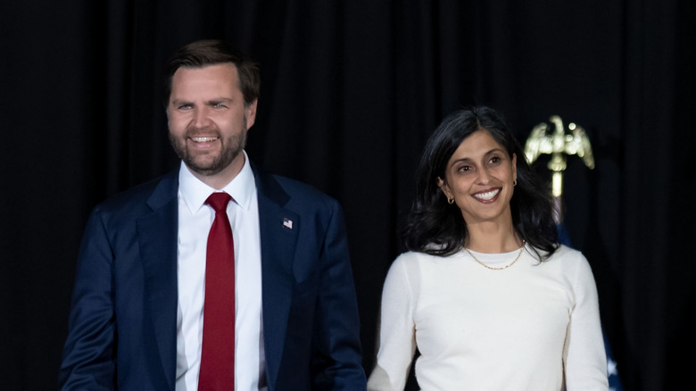 JD and Usha Vance smiling