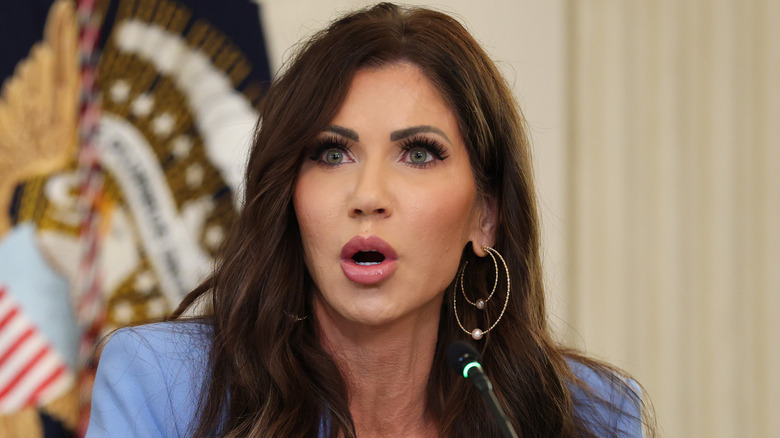 Kristi Noem speaking at the White House