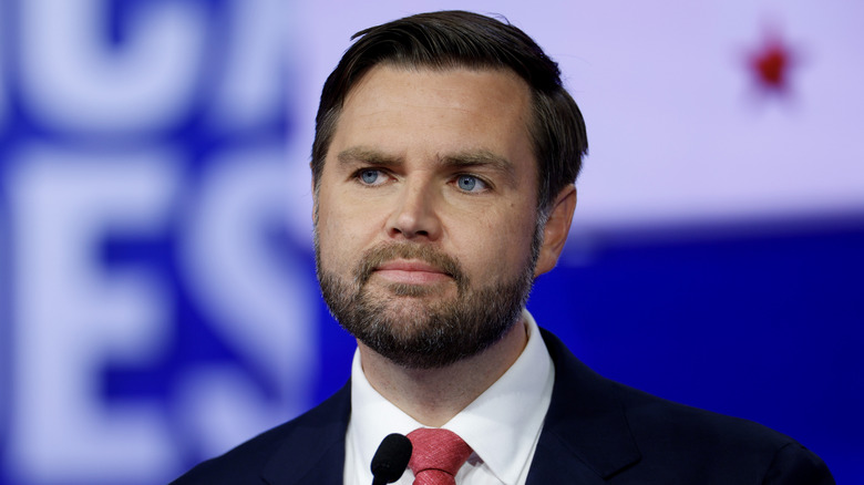 JD Vance looking off into the distance