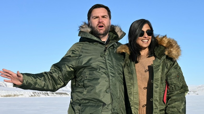 JD Vance and Usha Vance tour the Pituffik Space Base in Greenland (2025)
