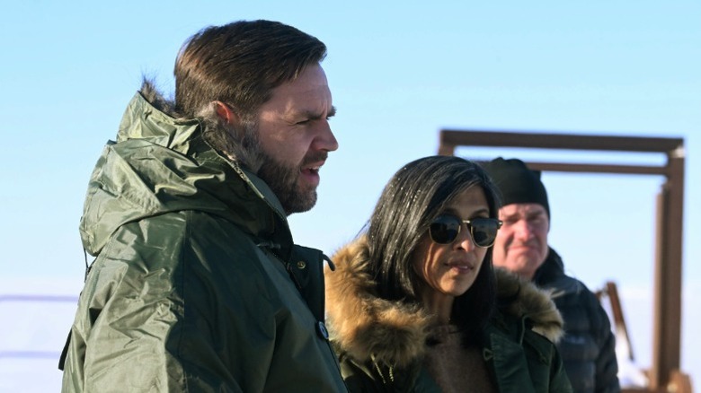JD Vance and Usha Vance tour the Pituffik Space Base in Greenland (2025)