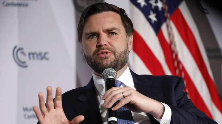 JD Vance speaking at an event