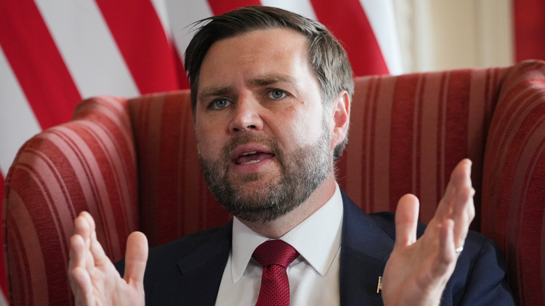 JD Vance speaking in the UK