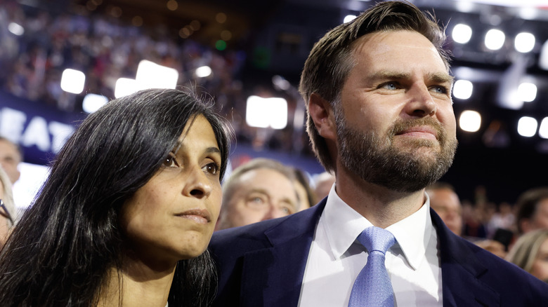 Usha and JD Vance posing