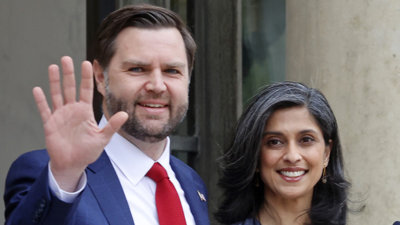JD Vance and Usha Vance smiling