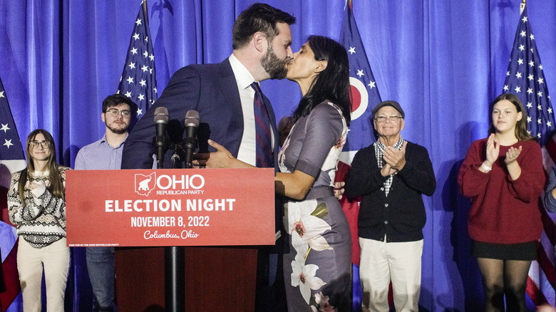 J.D. and Usha Vance kiss