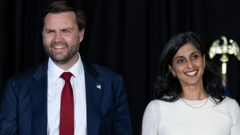 JD Vance with Usha Vance smiling