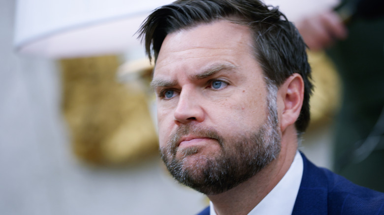JD Vance looking at the White House