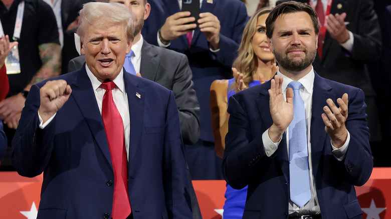 JD Vance and Donald Trump in a crowd