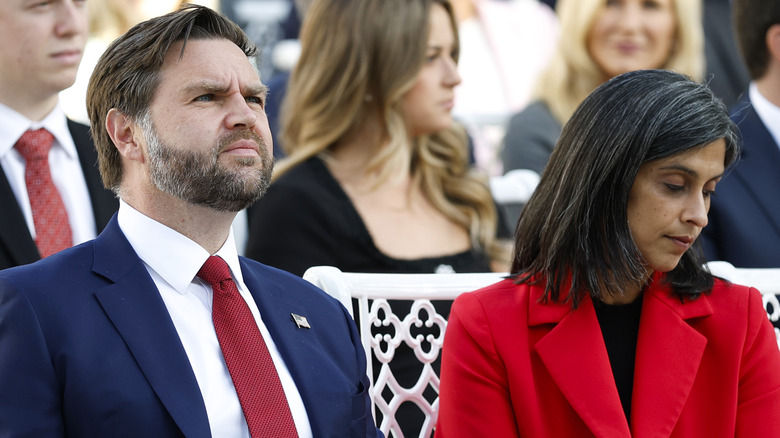 JD Vance sitting with Usha Vance