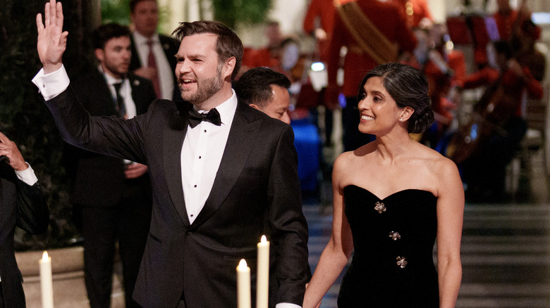 JD Vance and Usha Vance at vice presidents dinner